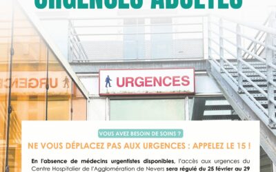 📢 Accès régulé aux urgences du Centre Hospitalier de Nevers