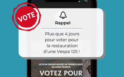 Dernière ligne droite pour voter pour la restauration d’une Vespa 125 !